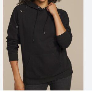 Maurices Black Eyelet Detail Women's Hoodie
